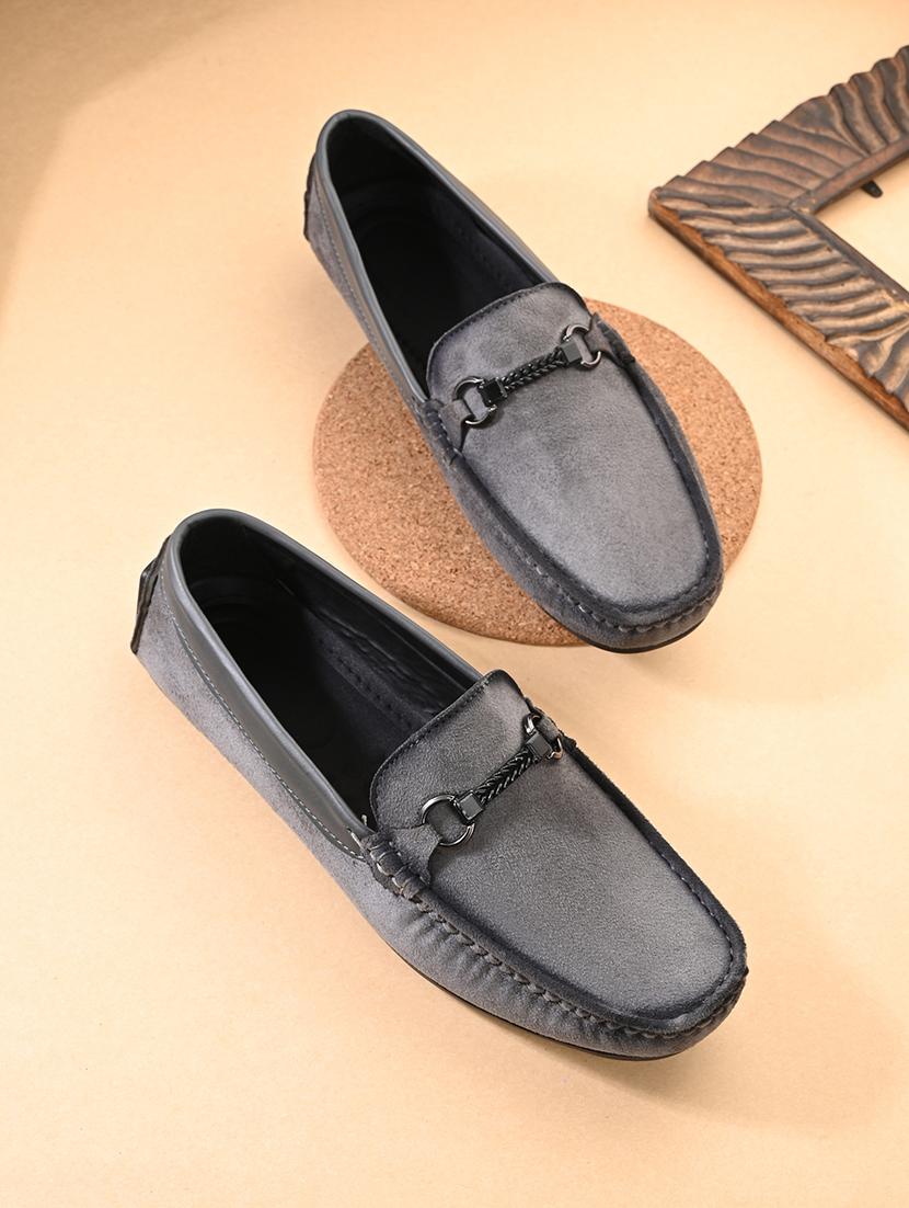 grey synthetic slip on loafers - 21701837 - Zoom Image - 0
