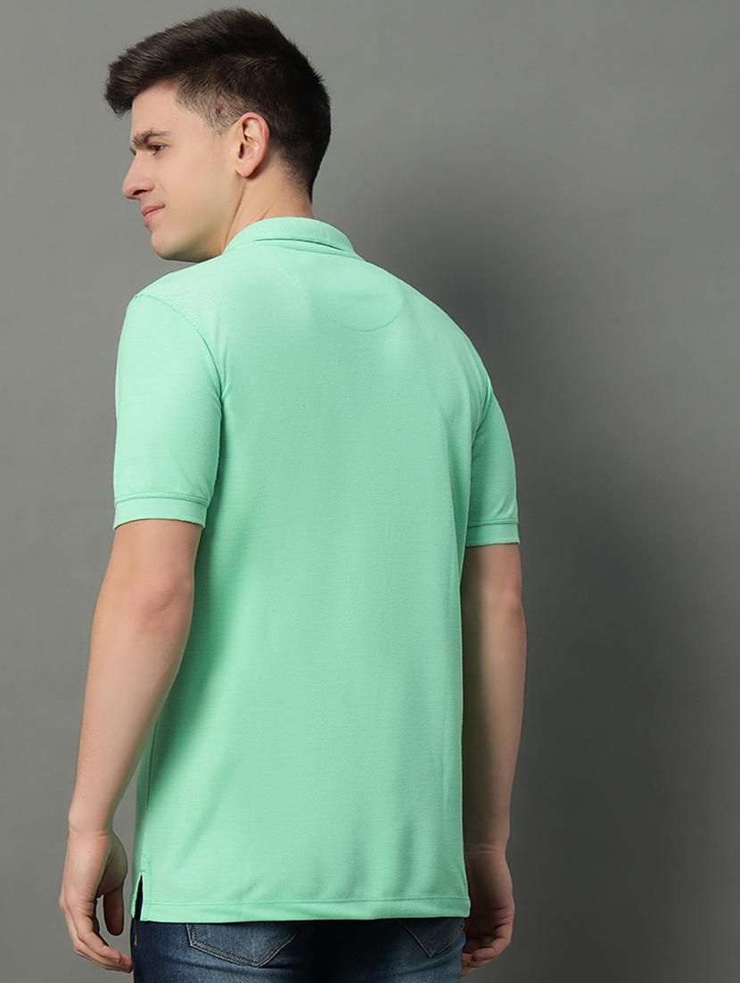 men solid short sleeve polo t-shirt - 21703127 - Standard Image - 2
