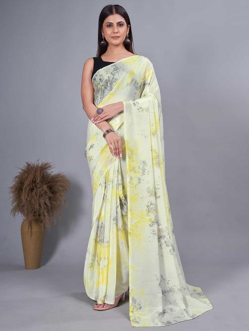 women tie & dye ready to wear saree with blouse - 21703286 -  Standard Image - 0