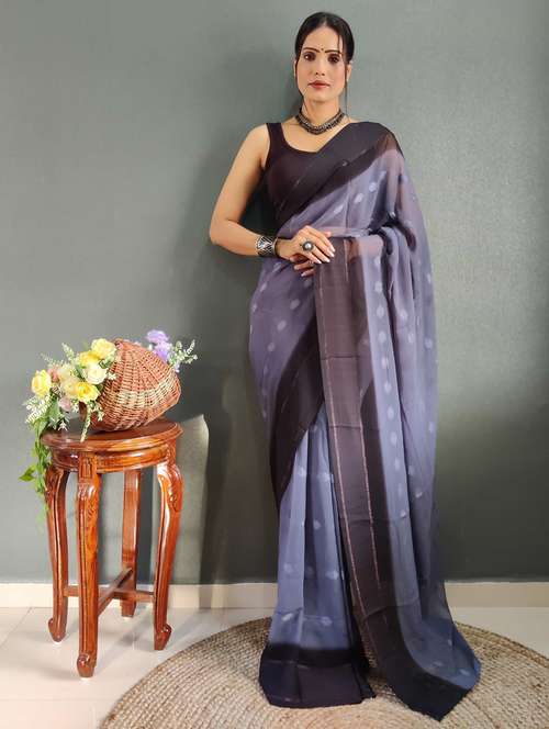 women self design bordered saree with blouse - 21703307 - Standard Image - 0