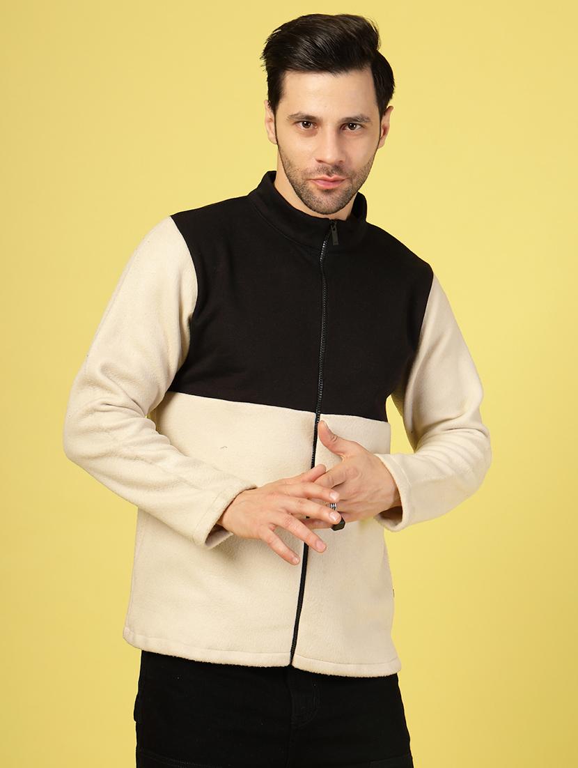 men long sleeves color block casual jacket - 21703428 - Standard Image - 2