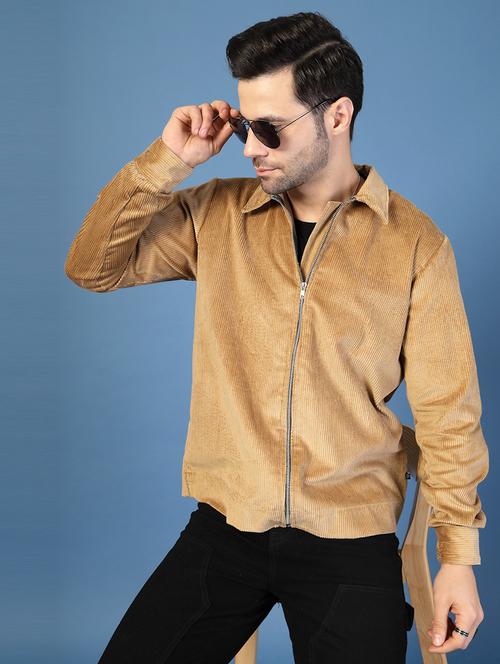 men solid long sleeve casual jacket - 21703432 - Standard Image - 0