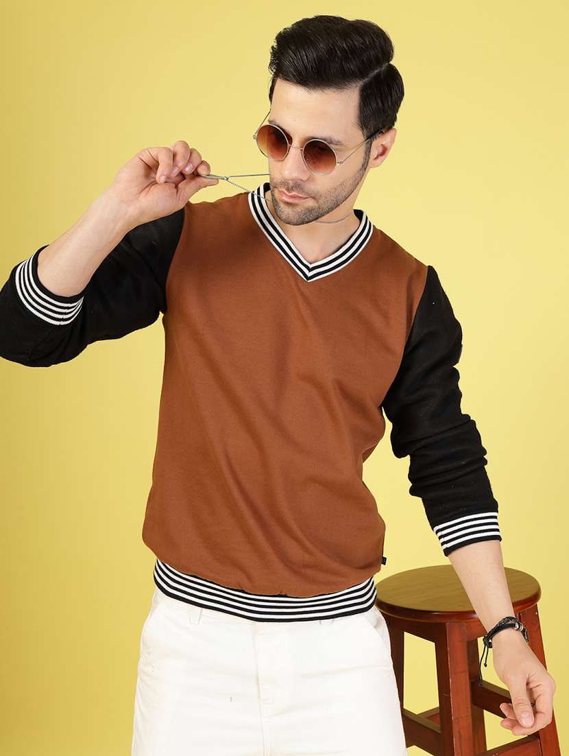 women long sleeves color block sweatshirt