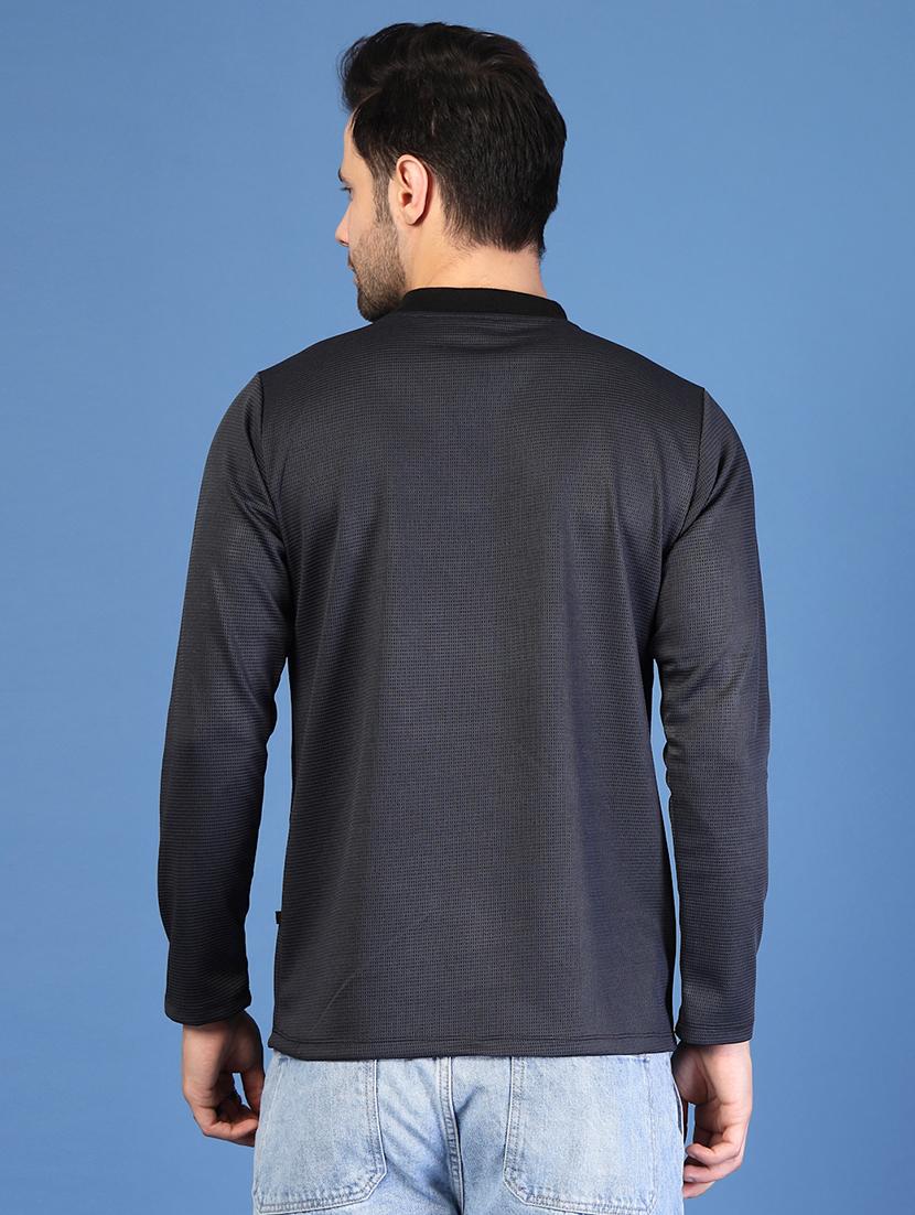 men long sleeves plain t-shirt - 21703445 - Standard Image - 2