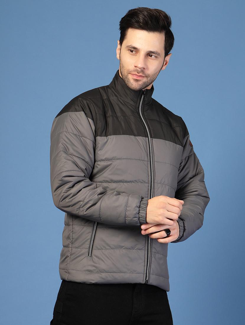 men color block long sleeve puffer jacket - 21703446 - Standard Image - 2