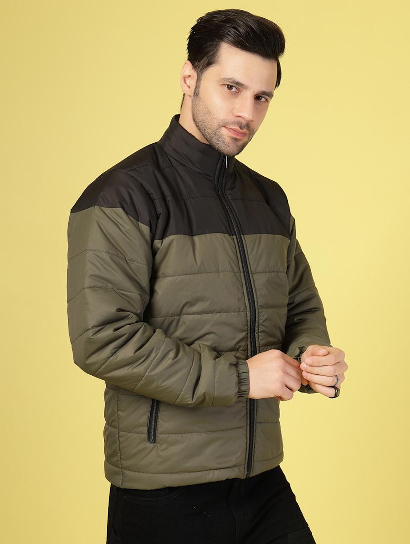men color block long sleeve puffer jacket - 21703447 - Standard Image - 2