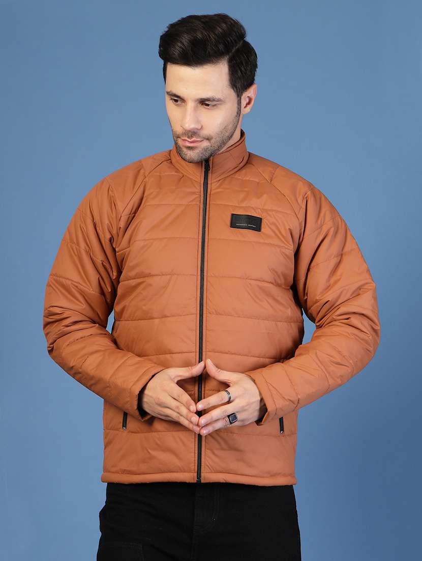 men solid long sleeve puffer jacket - 21703449 -  Zoom Image - 0