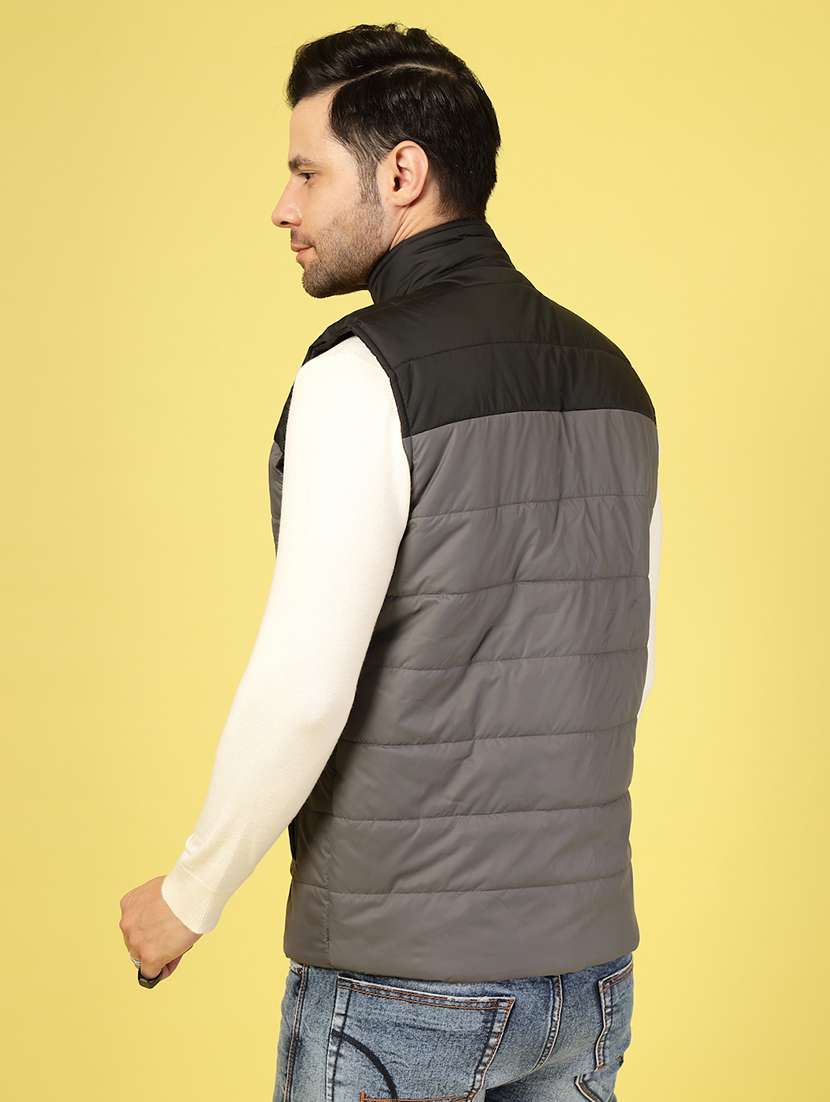 men color block sleeveless puffer jacket - 21703451 -  Standard Image - 2