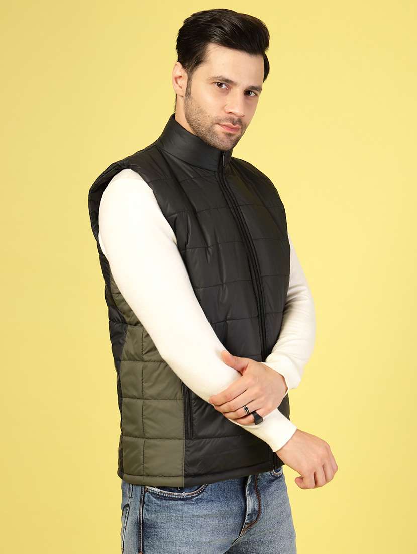 men color block sleeveless puffer jacket - 21703452 -  Standard Image - 2