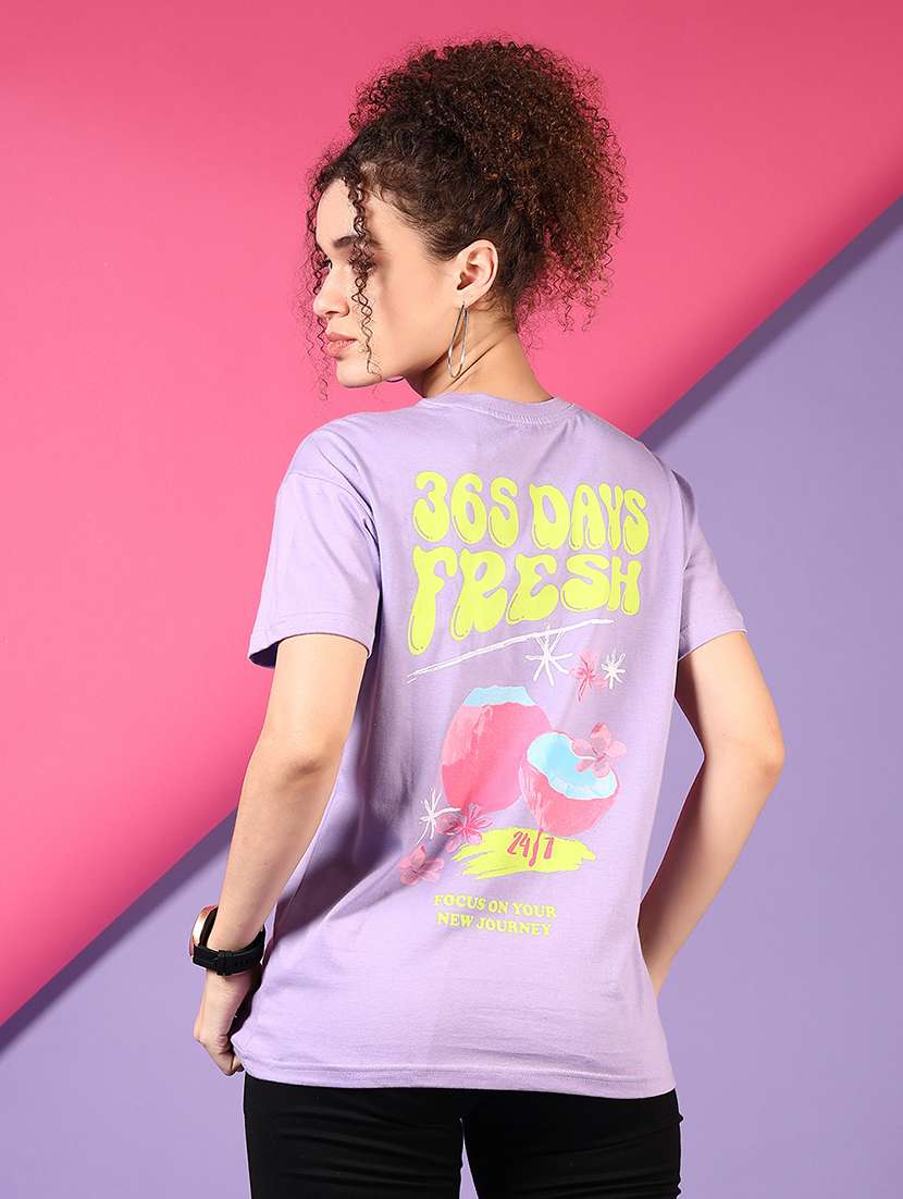 women back print short sleeve t-shirt - 21703551 - Standard Image - 2