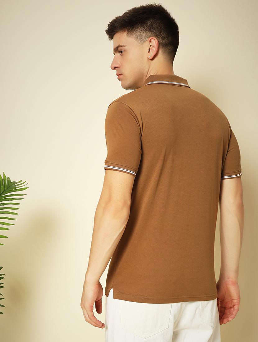 men solid short sleeve polo t-shirt - 21703744 - Standard Image - 2