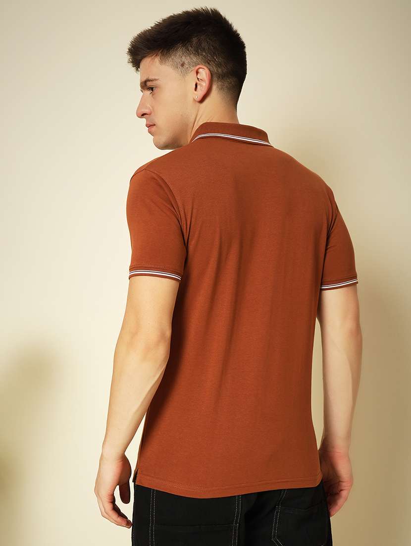 men solid short sleeve polo t-shirt - 21703745 -  Standard Image - 2