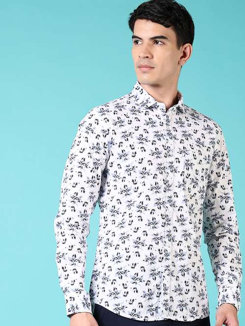 men long sleeves printed casual shirt - 21703825 - Standard Image - 0