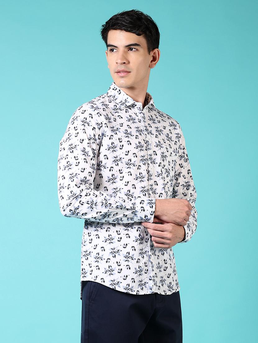 men long sleeves printed casual shirt - 21703825 - Standard Image - 2