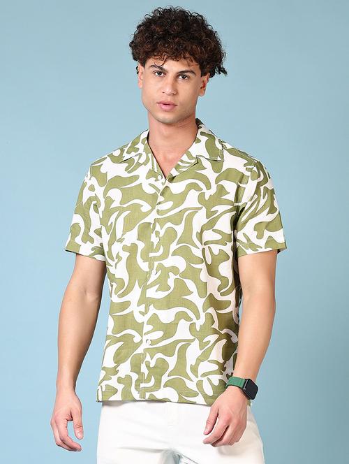men short sleeves printed casual shirt - 21703826 - Standard Image - 0
