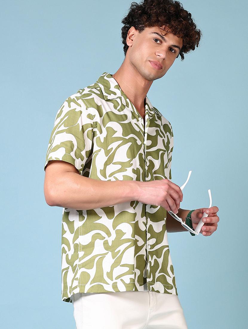 men short sleeves printed casual shirt - 21703826 - Standard Image - 2