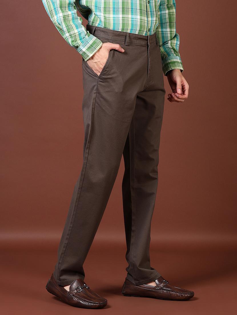 men mid rise solid chinos - 21703848 - Standard Image - 2