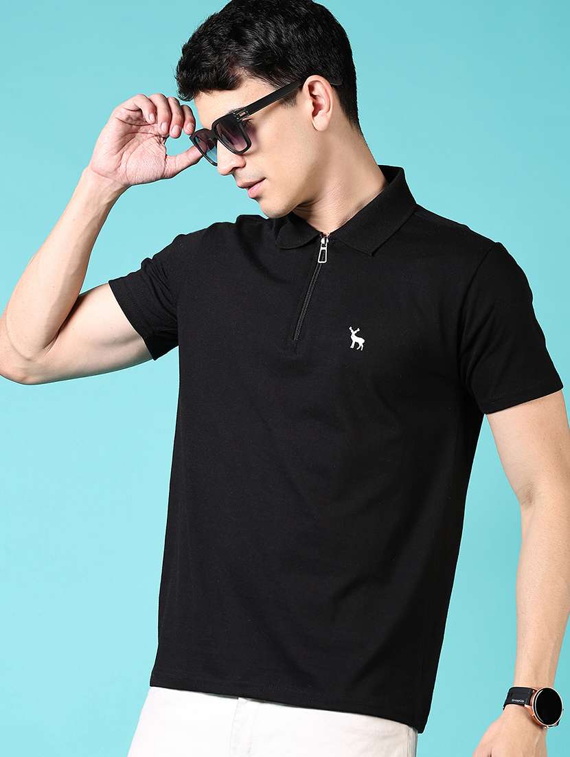 men short sleeves plain polo t-shirt