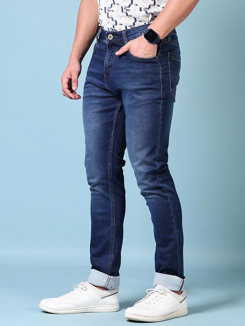 men mid rise plain slim fit jeans - 21703888 - Standard Image - 2