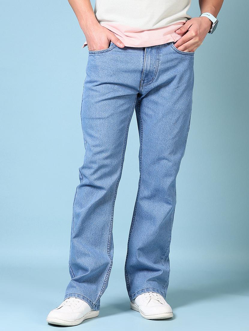 men mid rise plain straight fit jeans