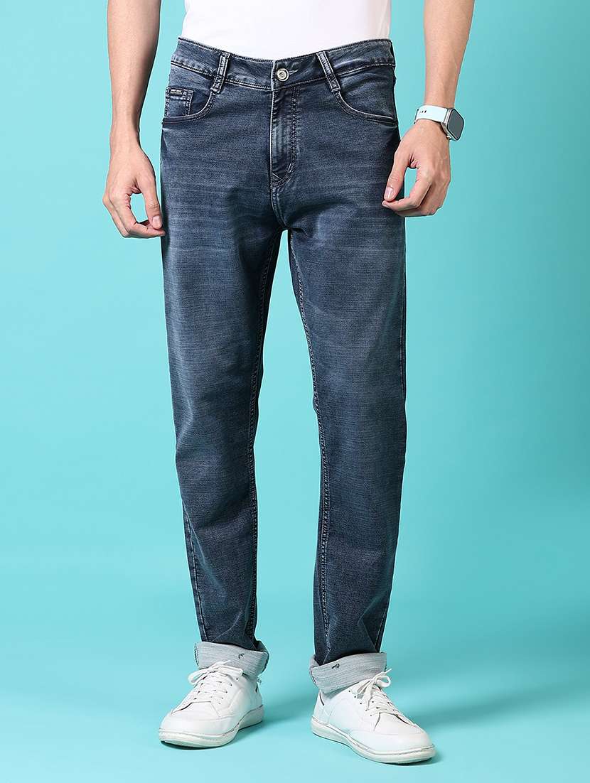 men mid rise plain jeans - 21703892 - Zoom Image - 0