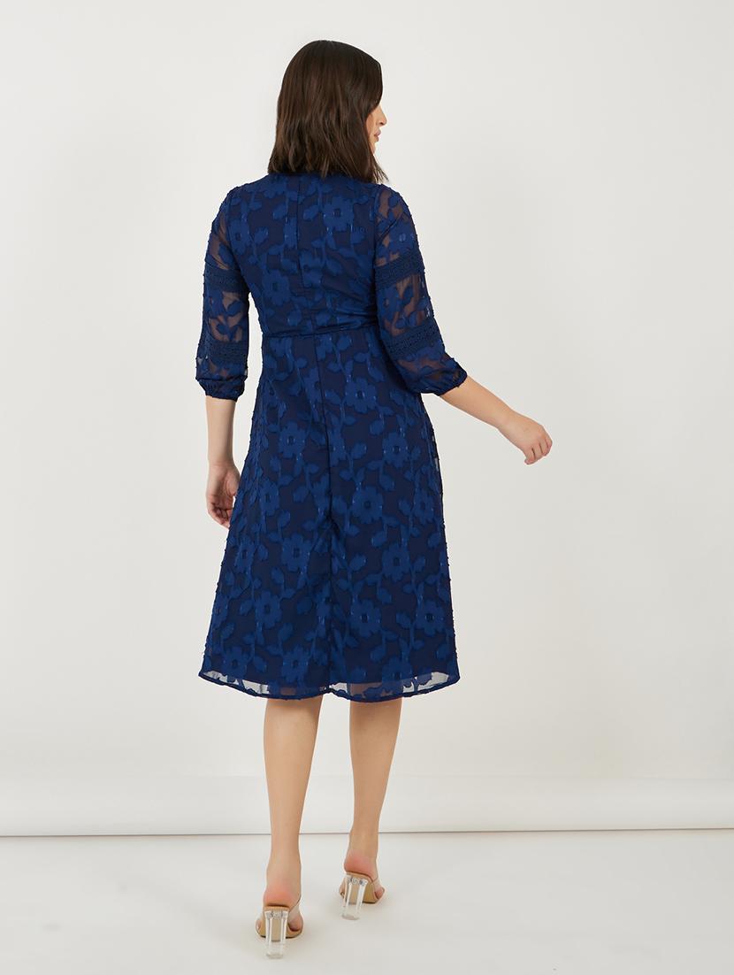 women lace detailed v neck a-line dress - 21703992 - Standard Image - 2