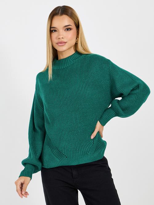 women green self design long sleeve pullover - 21704007 - Standard Image - 0