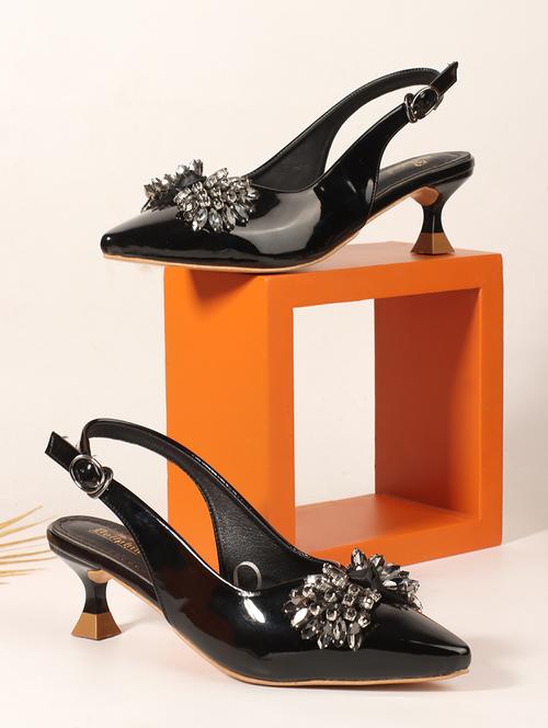 women black back strap sandal - 21704603 - Standard Image - 0