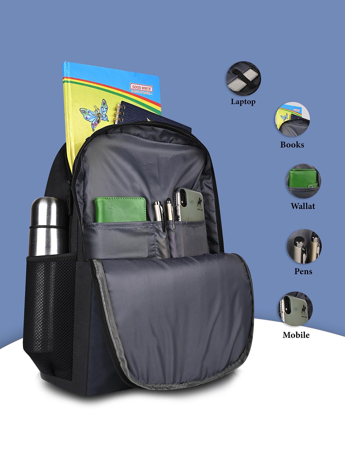black printed adjustable strap backpack - 21704732 - Standard Image - 2