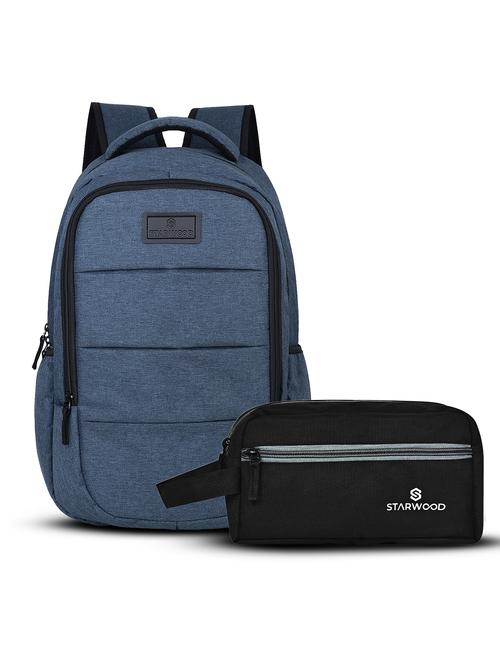 men solid adjustable strap backpack with pouch - 21704741 -  Standard Image - 0