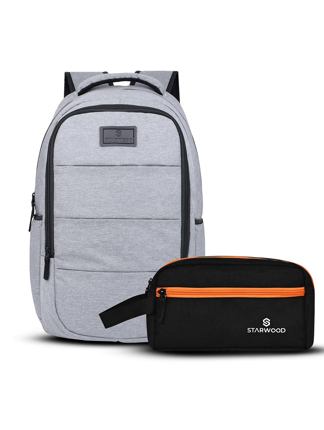 men solid adjustable strap backpack with pouch - 21704743 - Zoom Image - 0