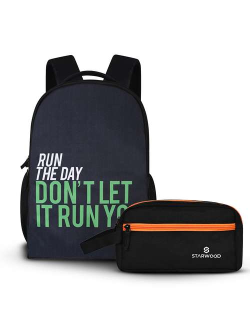 men printed adjustable strap backpack with pouch - 21704756 -  Standard Image - 0