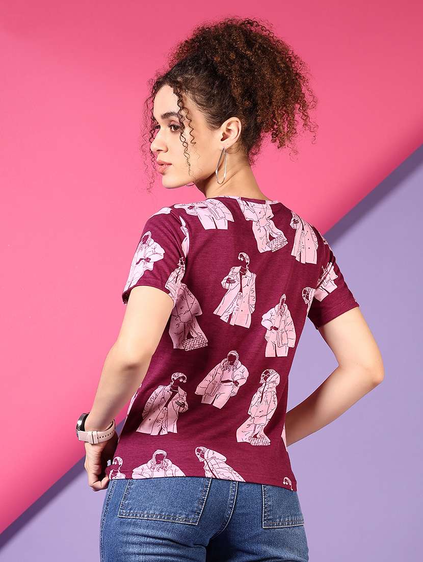 women printed short sleeve t-shirt - 21704924 -  Standard Image - 2