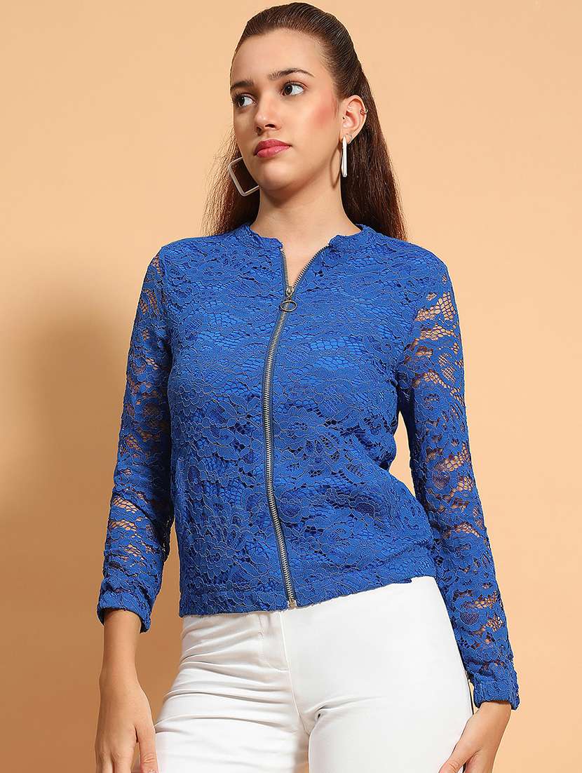 women self designed long sleeves summer jacket