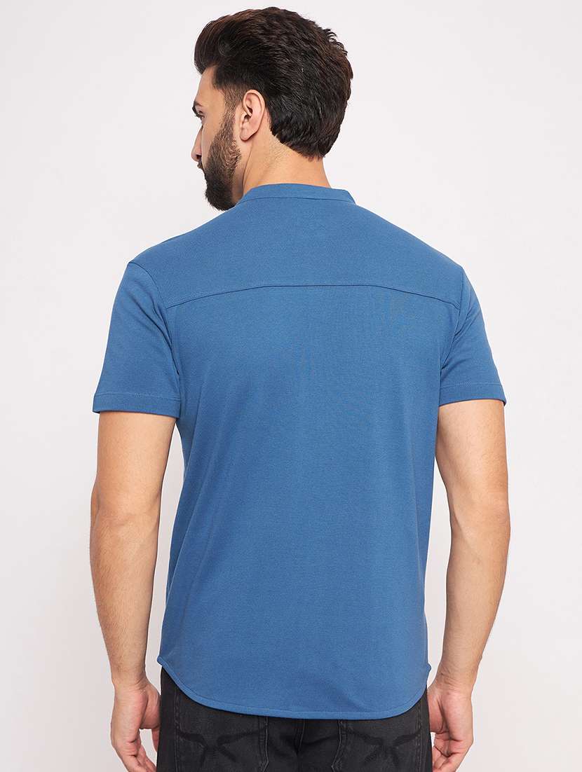 men solid short sleeves casual shirt - 21705466 -  Standard Image - 2