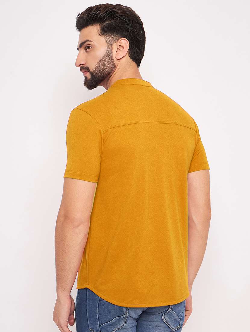 men solid short sleeves casual shirt - 21705479 -  Standard Image - 2