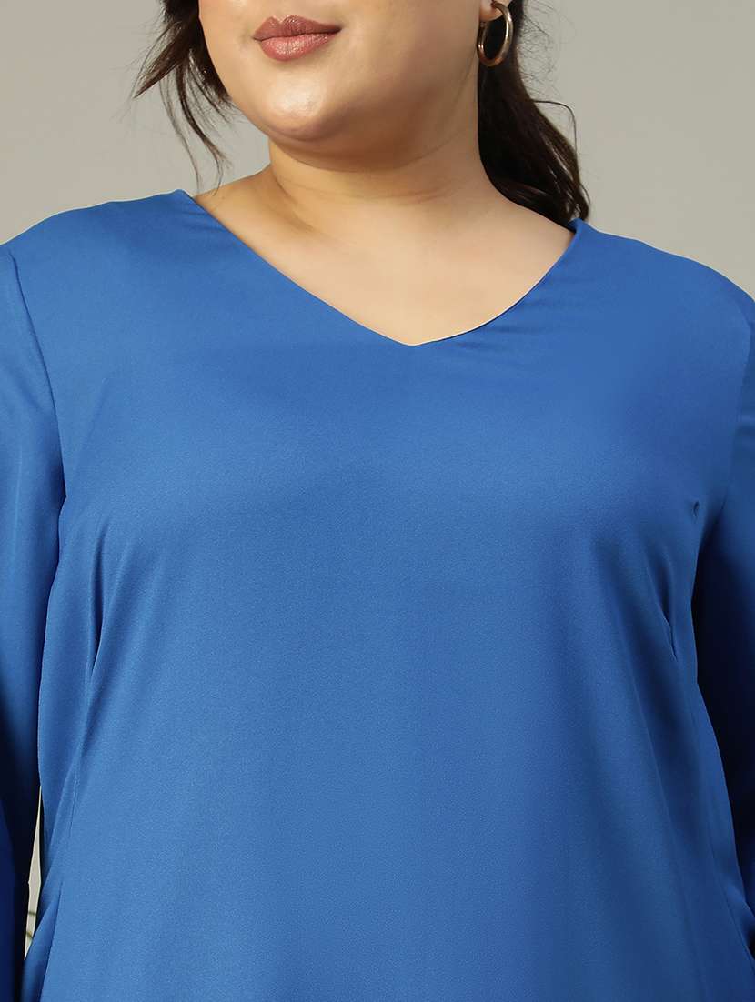 women plus size solid a-line dress - 21705530 - Standard Image - 7