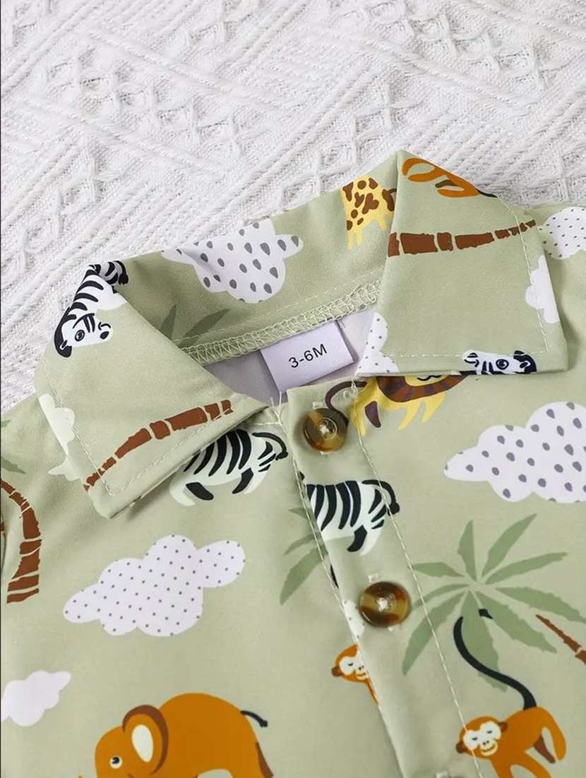 boys printed shirt & shorts set - 21705531 -  Standard Image - 2