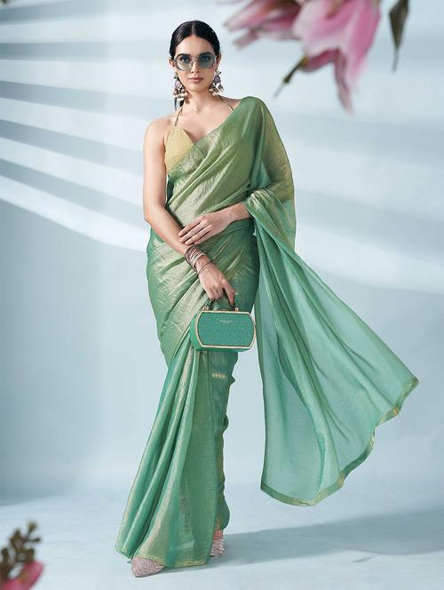 women solid party wear saree with blouse - 21705540 - Standard Image - 0