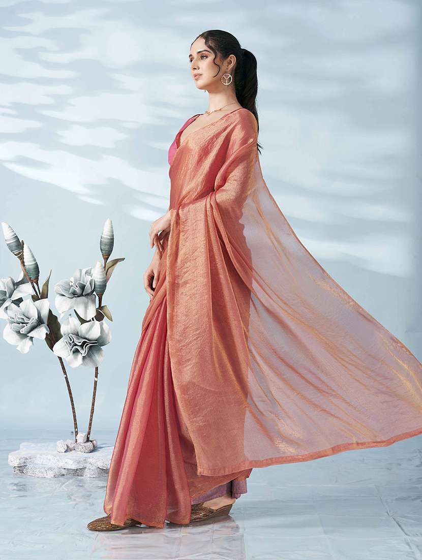 women solid party wear saree with blouse - 21705542 -  Standard Image - 2