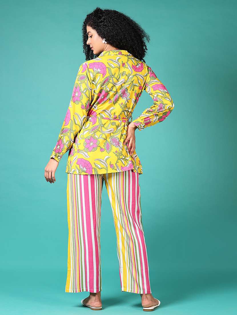 women printed top and trouser co-ord set - 21705650 -  Standard Image - 2