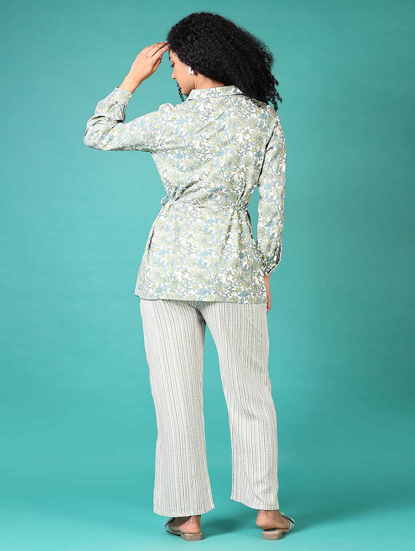 women printed top and trouser co-ord set - 21705651 -  Standard Image - 2