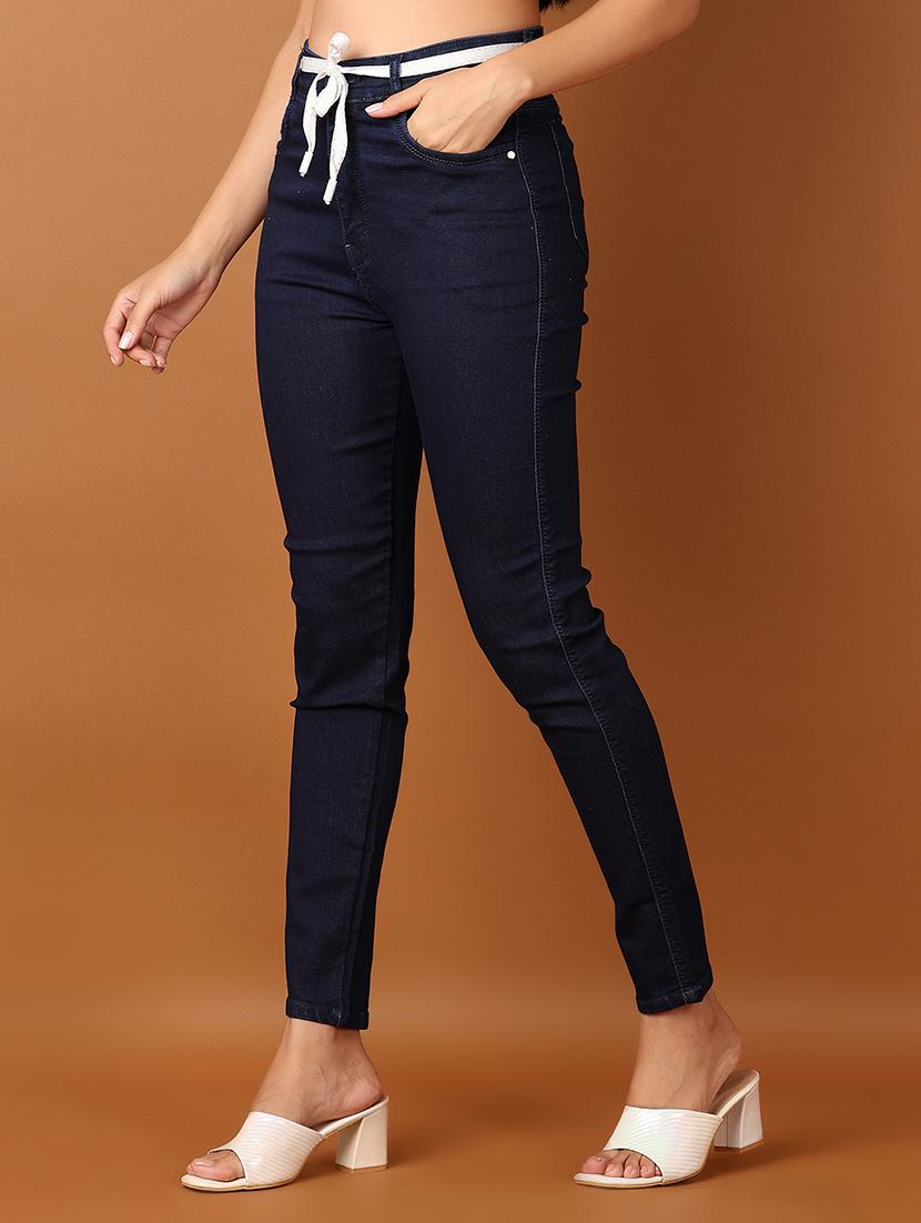 women solid high rise slim fit jean - 21705655 - Standard Image - 2
