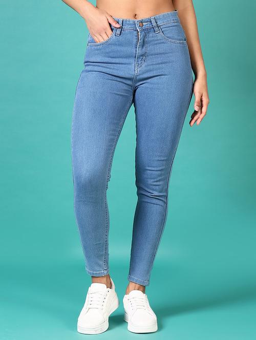 women solid high rise skinny fit jean - 21705693 -  Standard Image - 0