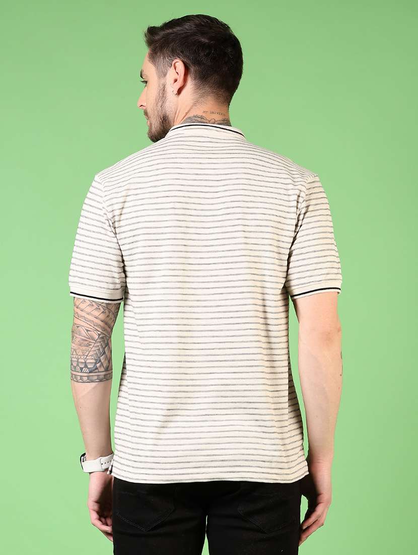 men short sleeves striped polo t-shirt - 21705726 -  Standard Image - 2