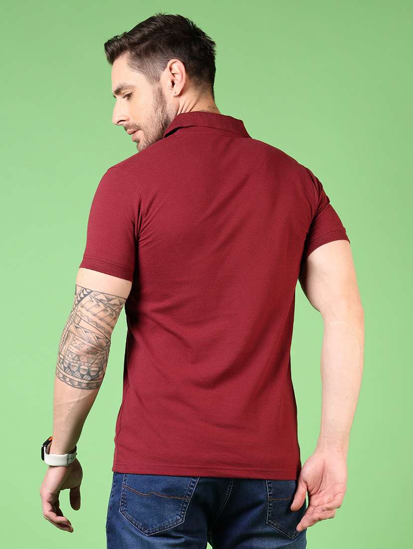 men solid short sleeves polo t-shirt - 21705807 -  Standard Image - 2
