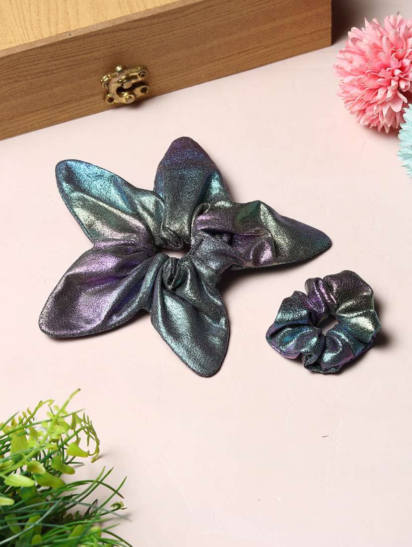 tipy tipy tap star shape scrunchie - blue