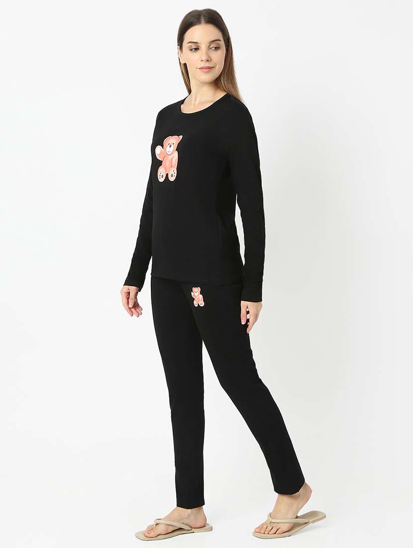 women nightwear top & pyjama set - 21706228 - Standard Image - 2