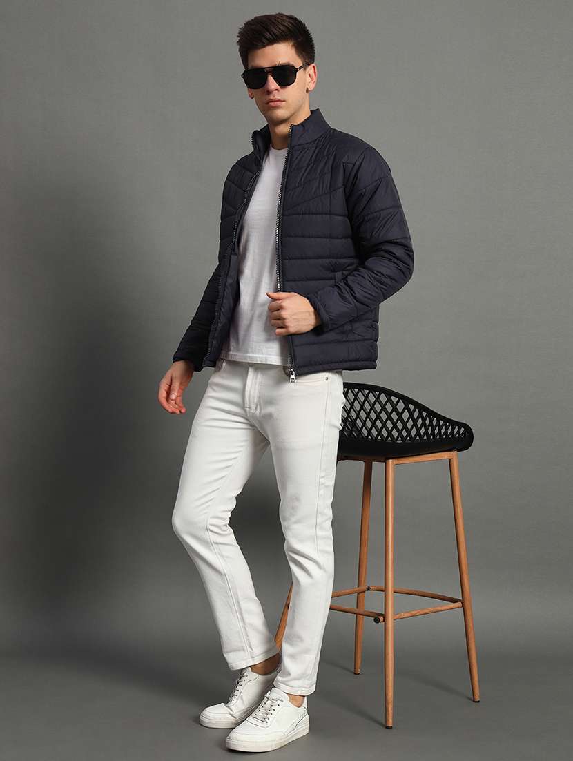 men long sleeves solid puffer jacket - 21706691 -  Standard Image - 2