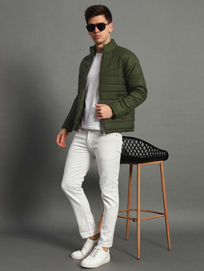 men long sleeves solid puffer jacket - 21706692 -  Standard Image - 2